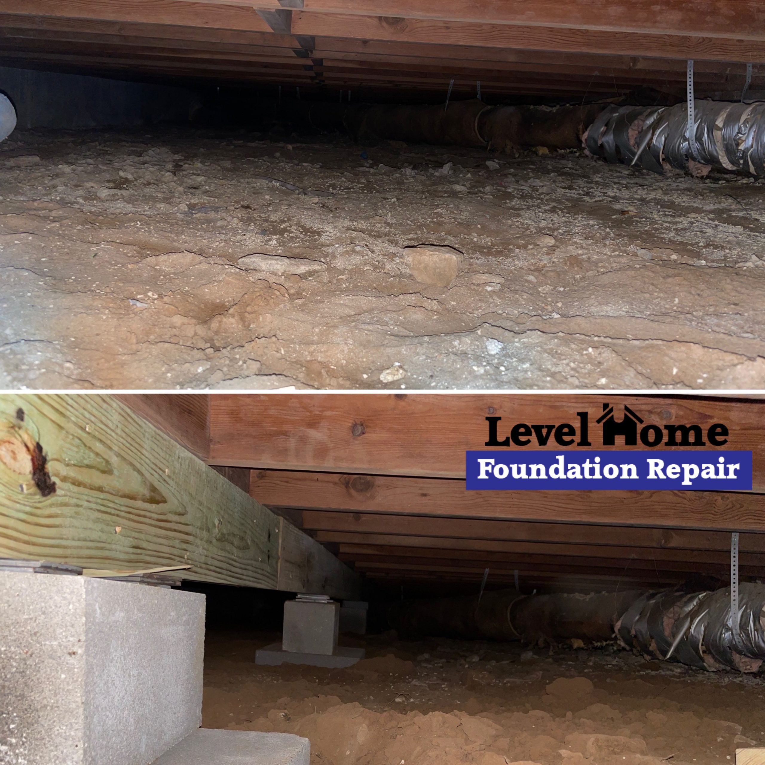 Foundation repair before and after - Level Home Foundation Repair Tulsa OK