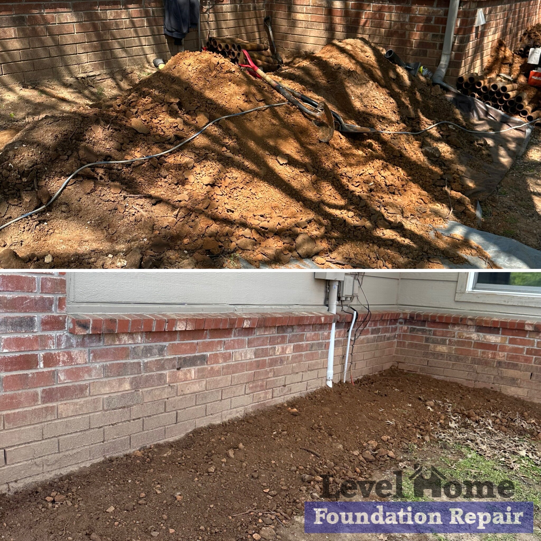 Foundation repair before and after - Level Home Foundation Repair Tulsa OK