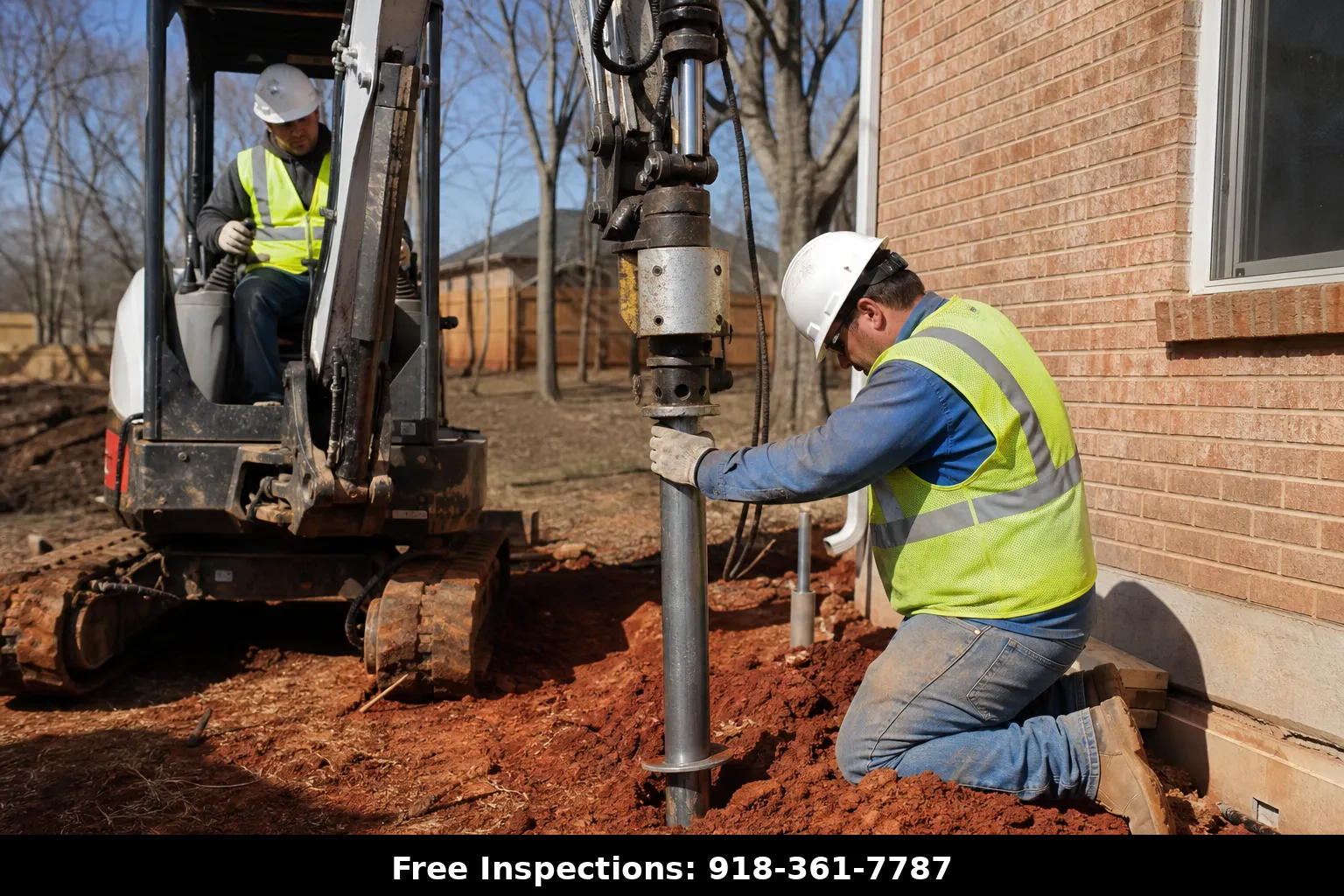 Helical piers installation guide for foundation repair in Oklahoma