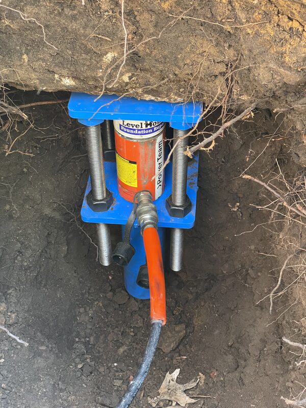 Level Home Foundation Repair proprietary steel pier bracket designed and manufactured in Tulsa Oklahoma